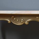 Marble and brass coffee table, Louis XV style – mid 20th century