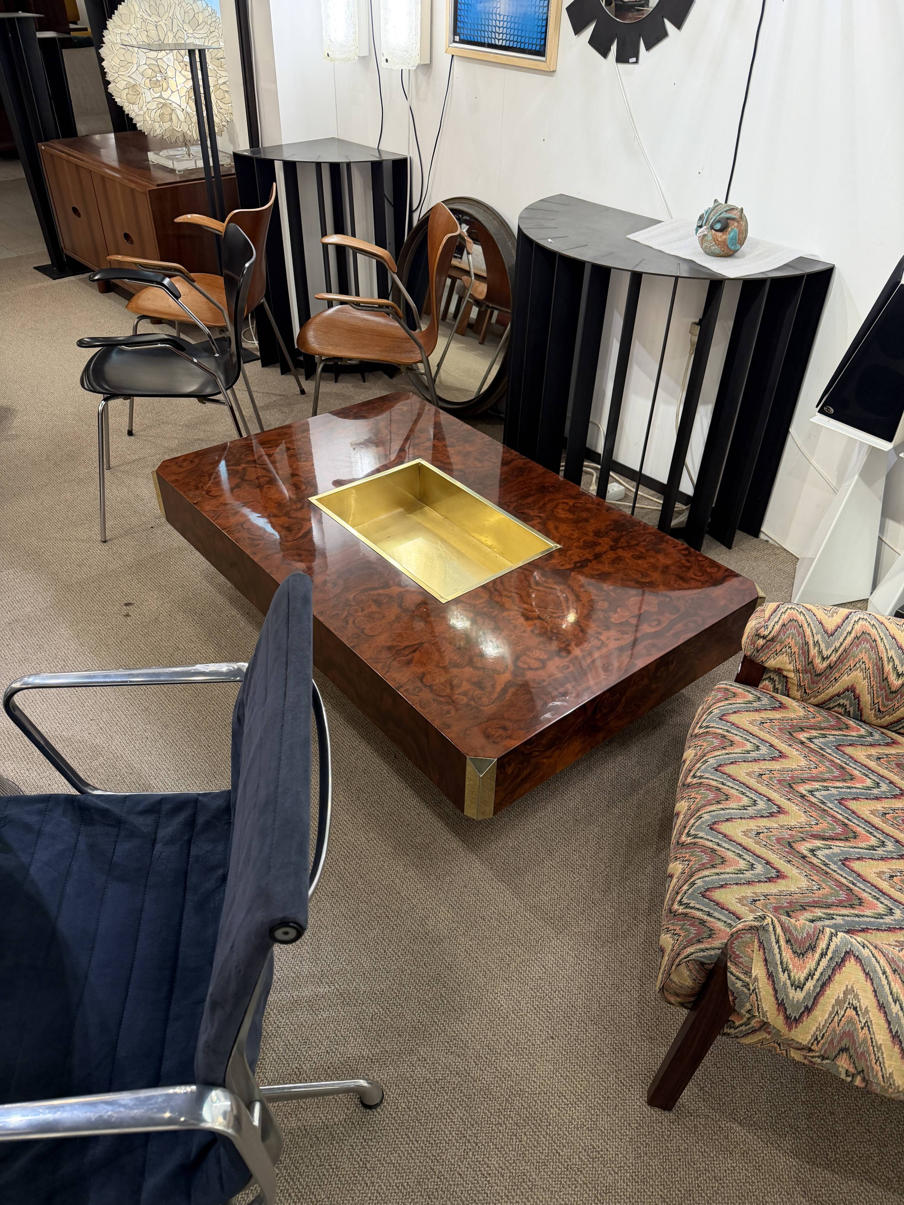 Coffee table "Alveo" attributed to Willy Rizzo for Mario Sabot, Italy.