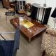 Coffee table "Alveo" attributed to Willy Rizzo for Mario Sabot, Italy.