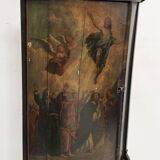 Half-moon corner cabinet decorated with a biblical scene, 19th century