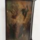 Half-moon corner cabinet decorated with a biblical scene, 19th century