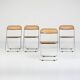 Vintage Plia Folding Chair in Vienna Straw by Giancarlo Piretti for Anonima Castelli, 1970s, Set of 5