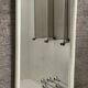Large vintage mirror in stained white wood