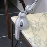 Jieldé desk lamp 2 arms 40cm base seed glossy varnish, Vintage industrial Jean Louis Domecq