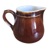 Brown ceramic milk jug