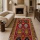 Antique Turkish Şarkışla Kilim Rug Anatolian Flatweave Rug Vintage Rust