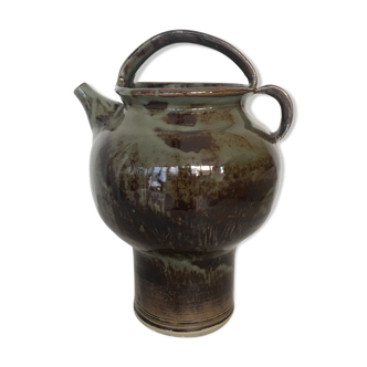 Pitcher gargoulette in enamelled sandstone