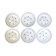 6 dessert plates in faience new model geneve small blue flower
