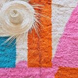 Handmade pure wool rug, size 100 x 200 cm