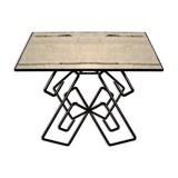 Low mirror & metal years 60 table