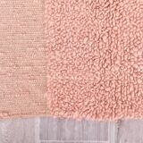 %100 Rose Pink Wool Vintage Runner Rug 67x215Cm