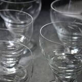 6 old champagne glasses