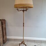 Brass and bronze floor lamp three arms