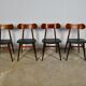 Dining table chairs by Louis van Teeffelen for Webe, 1950s, set of 4