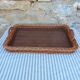 Vintage seventies rattan and formica tray