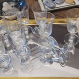 60's chiseled glass stemware