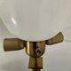 Empire style column lamp in bronze, opaline and marble