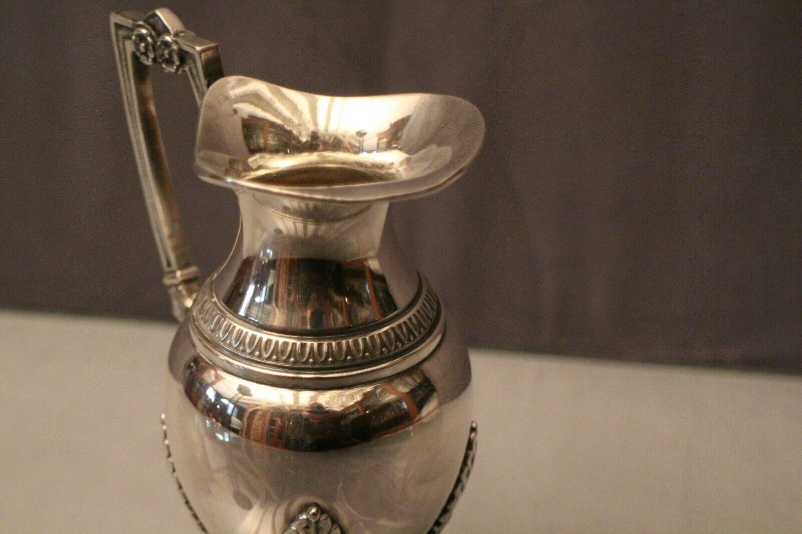 Empire-style silver metal milk pot