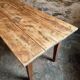Antique French country dining table – Oak base and pine top, circa 1900