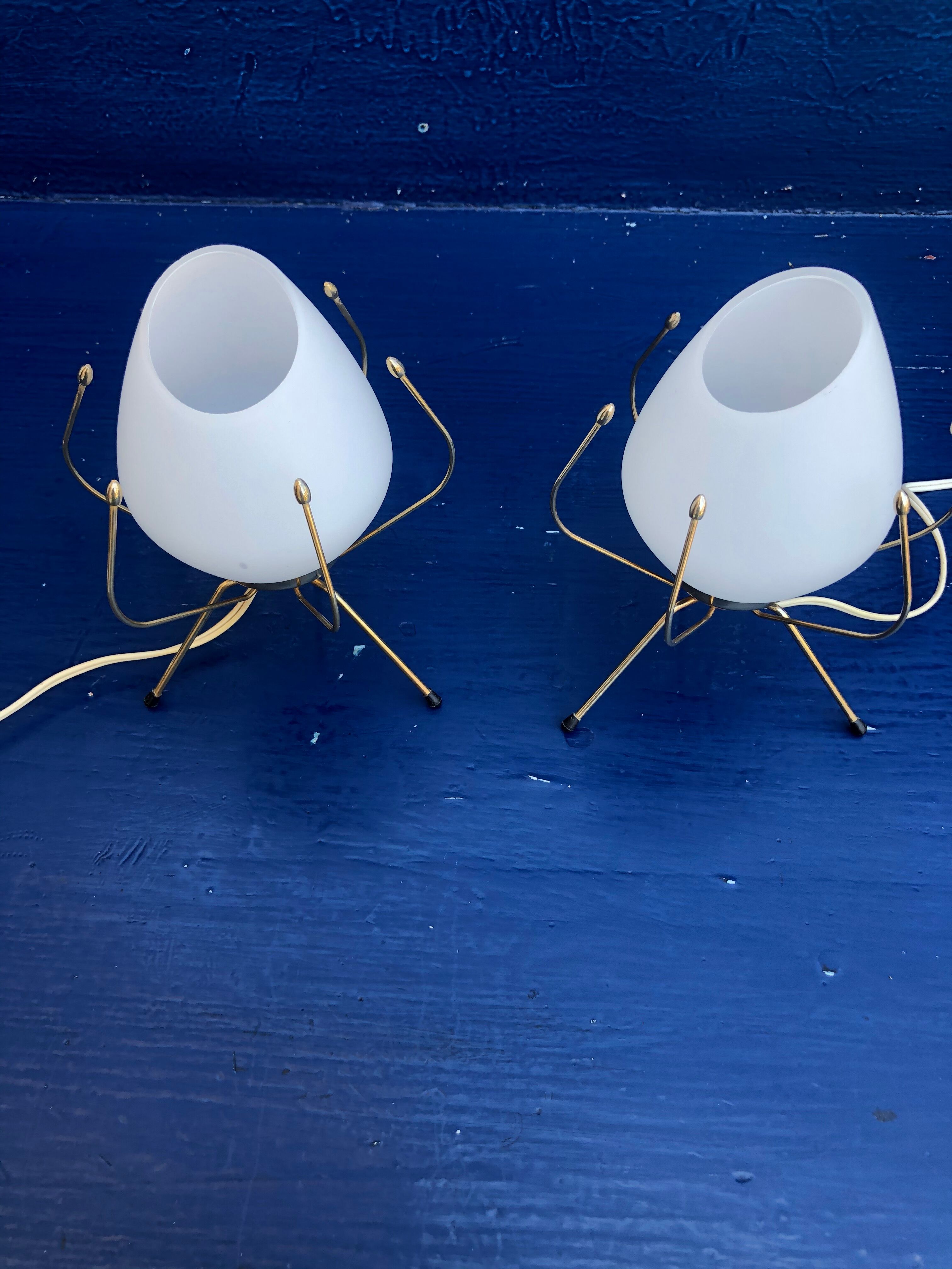 Pair of bedside lamps vintage italian design