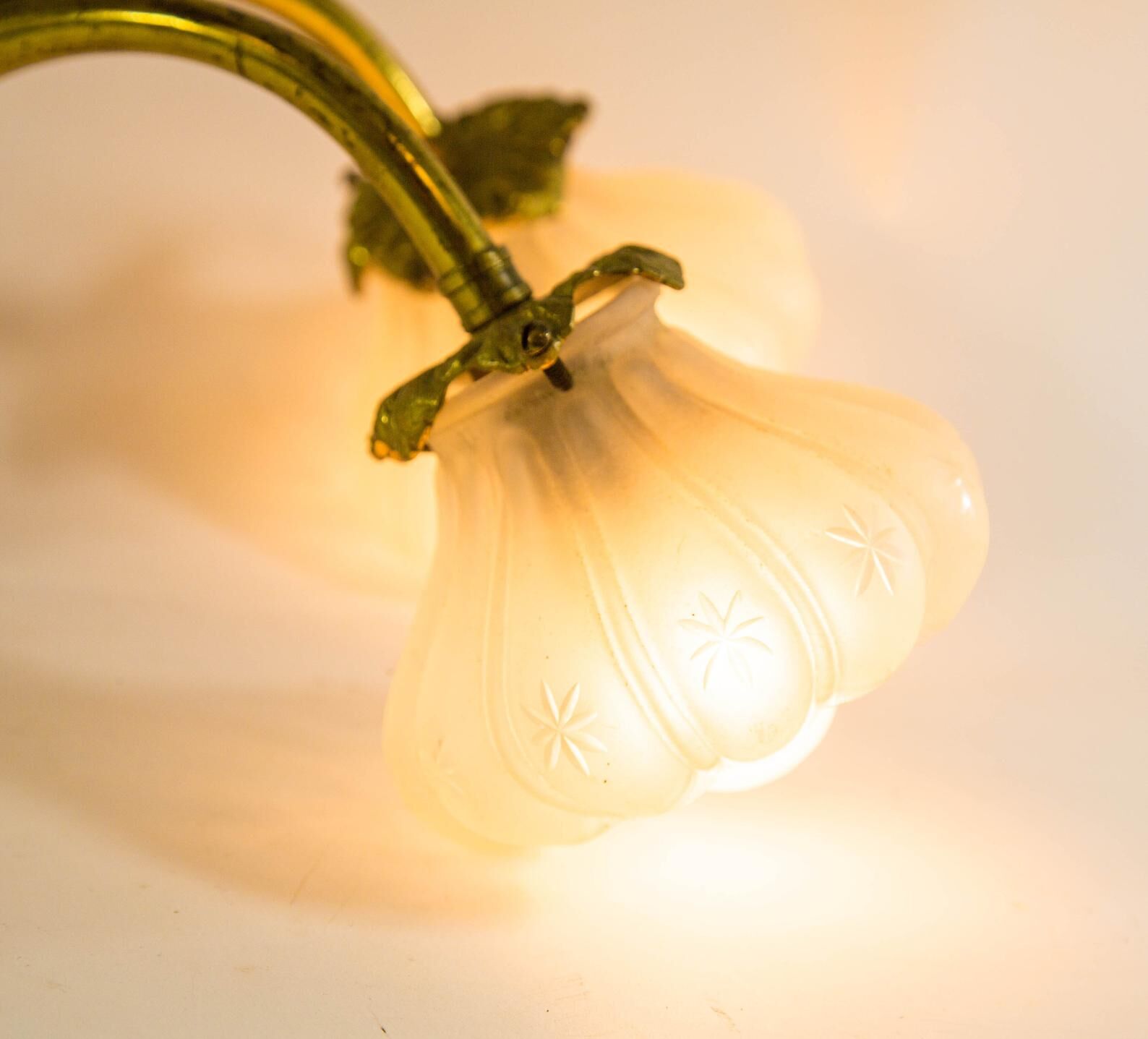 Victorian period brass floral wall