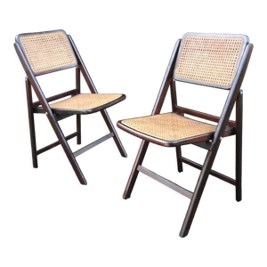 chaises pliantes en cannage