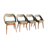 Set of 4 chairs Louis Paolozzi 1950