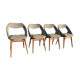 Set of 4 chairs Louis Paolozzi 1950