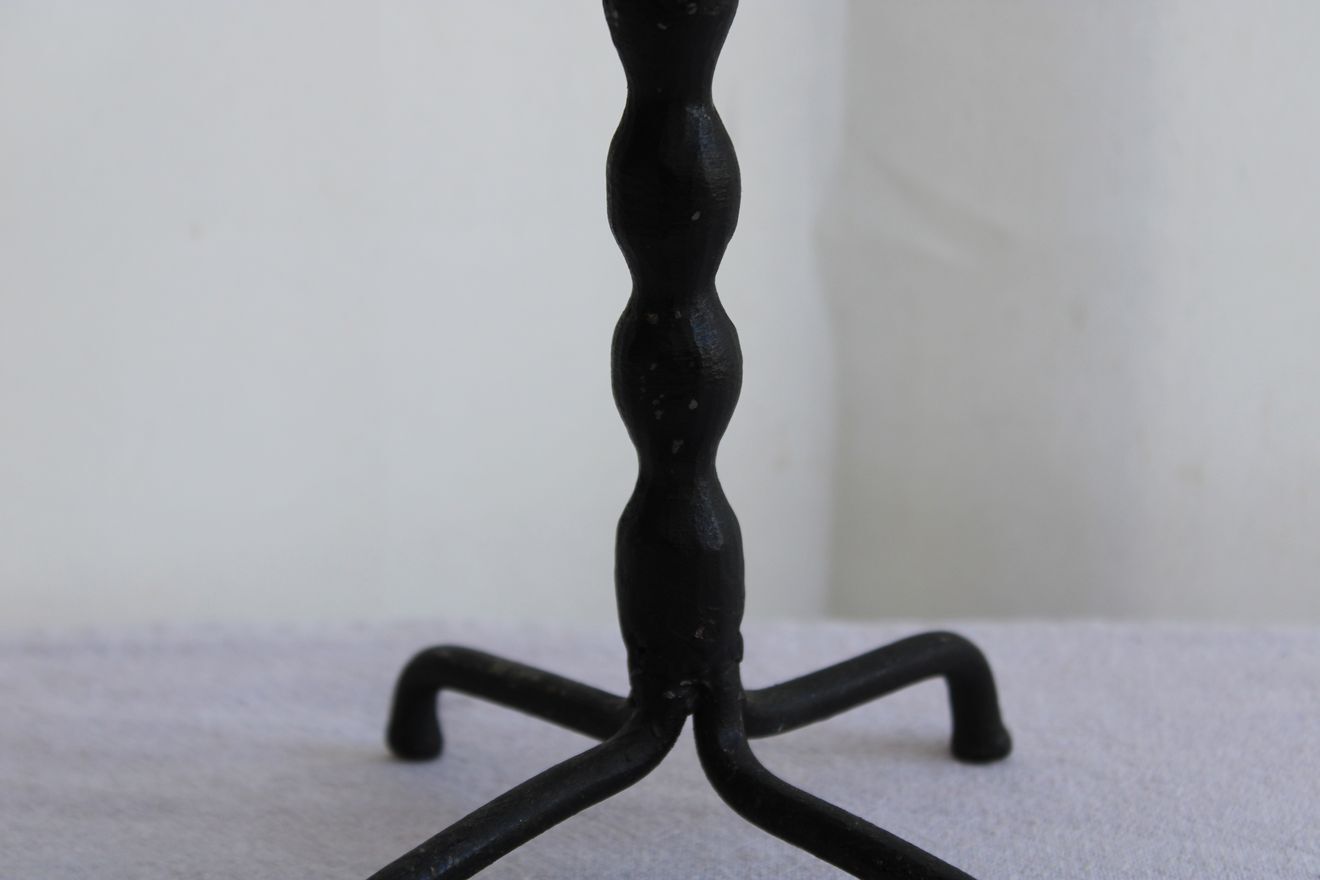 Set of 3 wrought iron candle holders