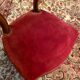 Solid walnut heater chair nineteenth century Louis-Philippe in red velvet