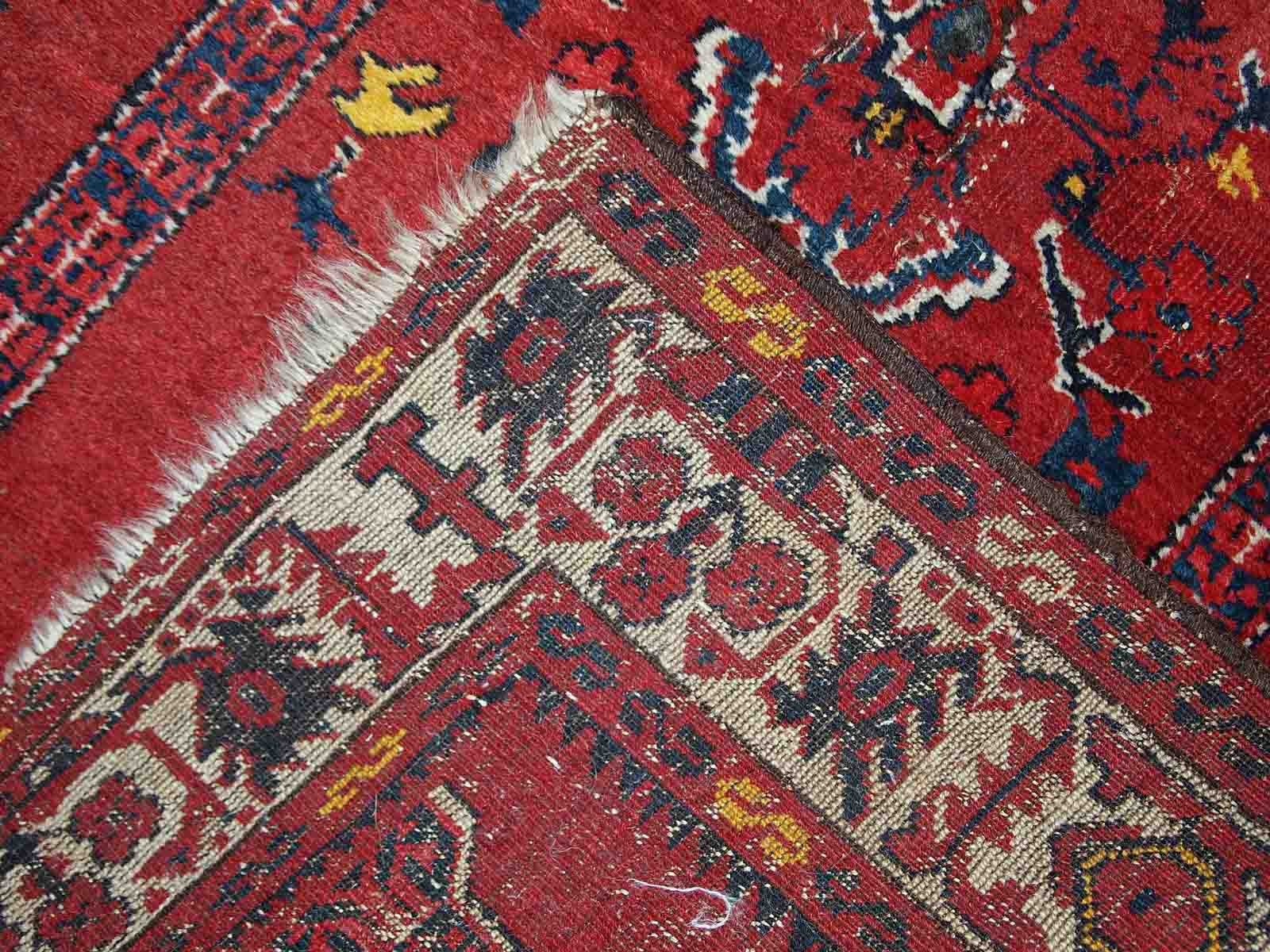 Old turkish carpet anatolian handmade 79cm x 112cm 1940s, 1c563