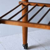 Table basse à roulettes des années 50