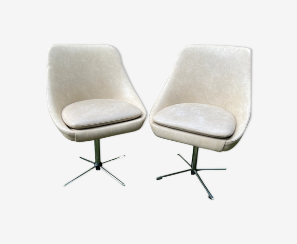 Pair of armchairs design shells 1970