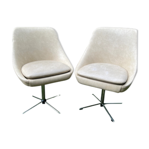 Paire de fauteuils coques design