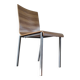 Italian design chair Pedrali "Kuadra" in Zebrano wood