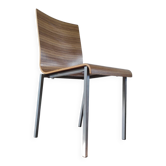 Italian design chair Pedrali "Kuadra" in Zebrano wood