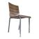 Italian design chair Pedrali "Kuadra" in Zebrano wood