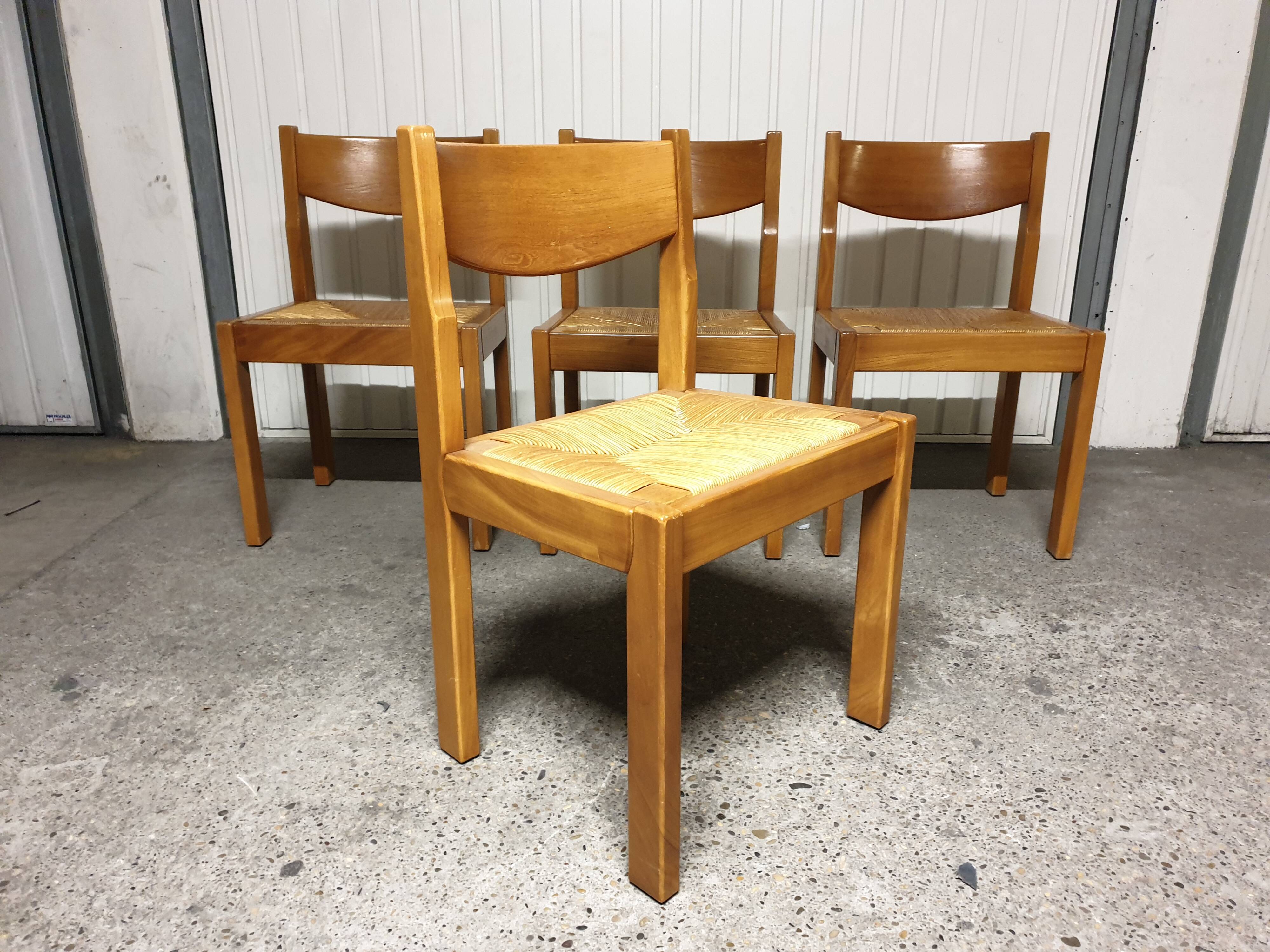 Set of 4 Luigi Gorgoni chairs 1980