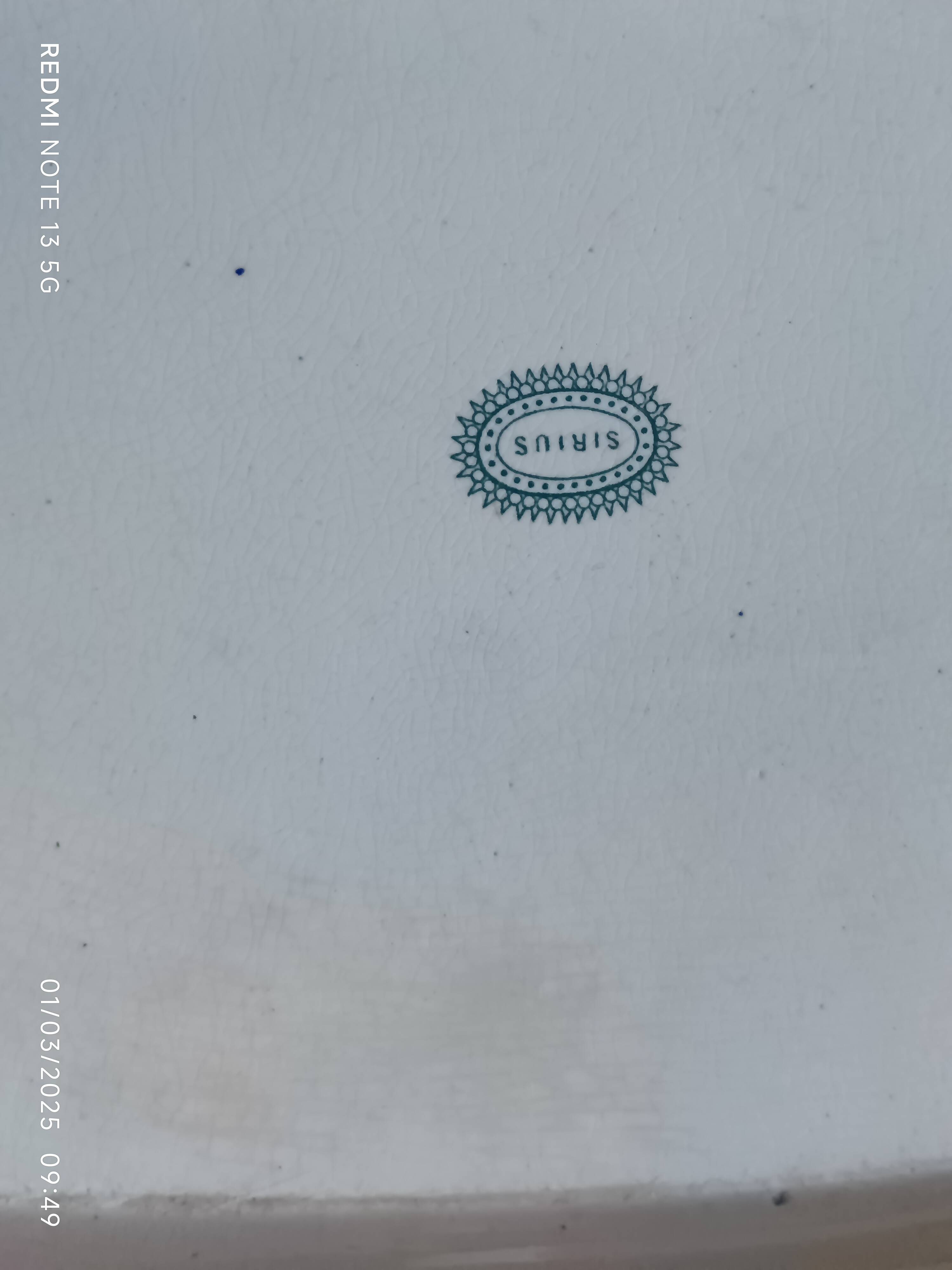 large 19th century earthenware dish and plates with Chinese decor