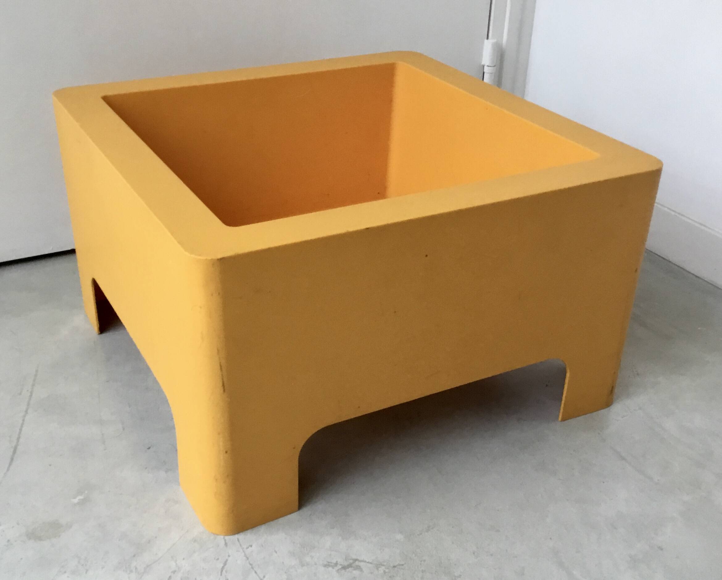 Emsa orange side table - space-age plastic 1960