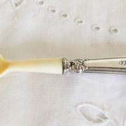 Silver and "horn" porridge spoon
