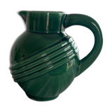Large ceramic green ball pitcher
