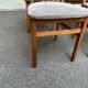 6 Scandinavian dining chairs in solid wood and grey fabric Denmark
