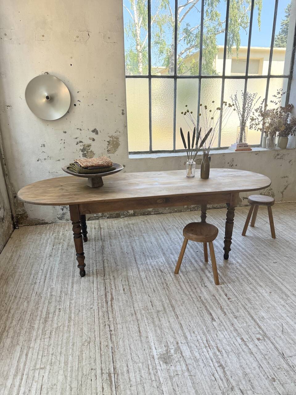Oval farmhouse table 250cm pine