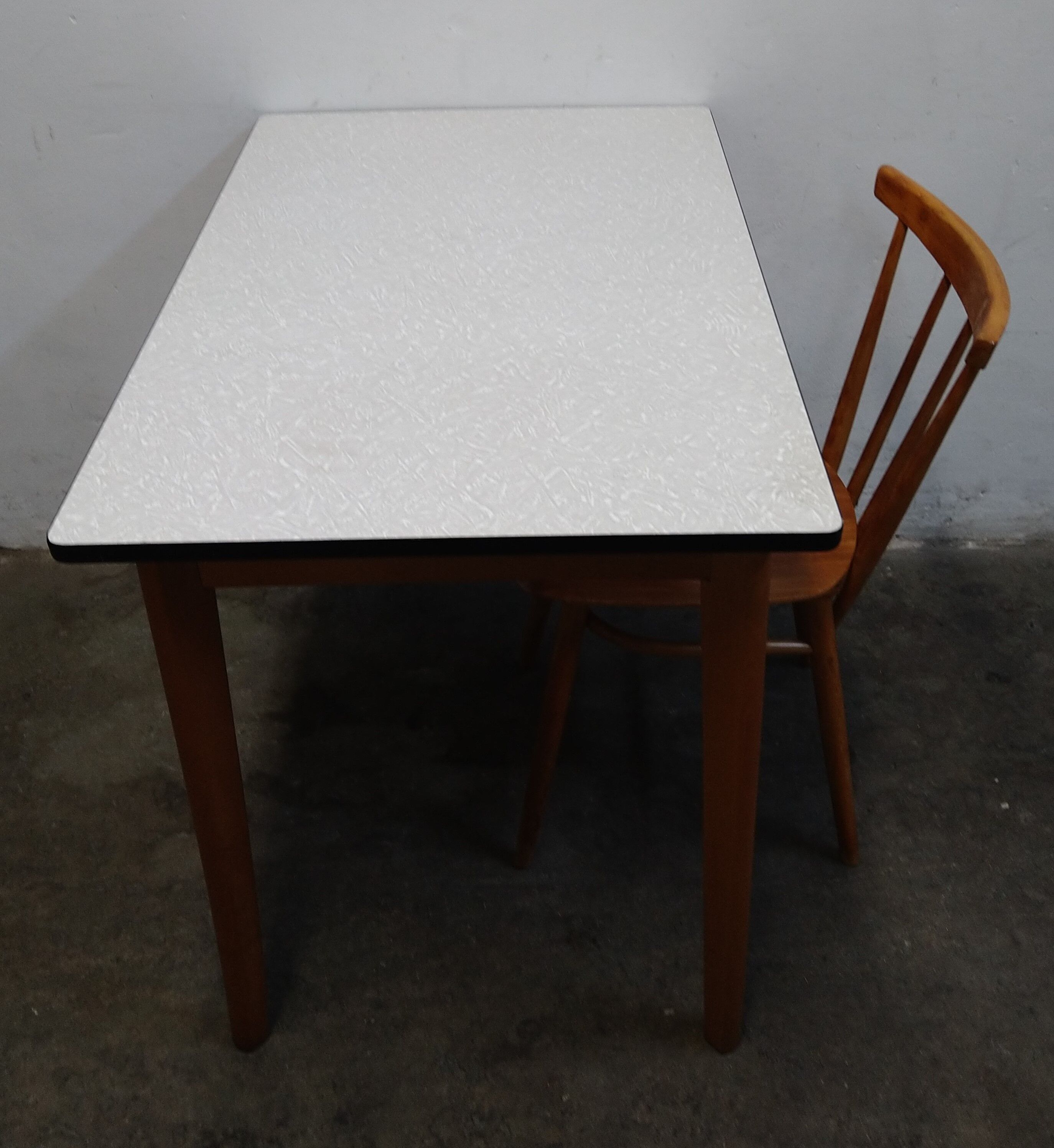 Vintage table and bar chair