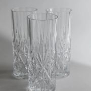 Vintage Transparent Crystal Glasses Set of 11 - Italian 1970s Tableware