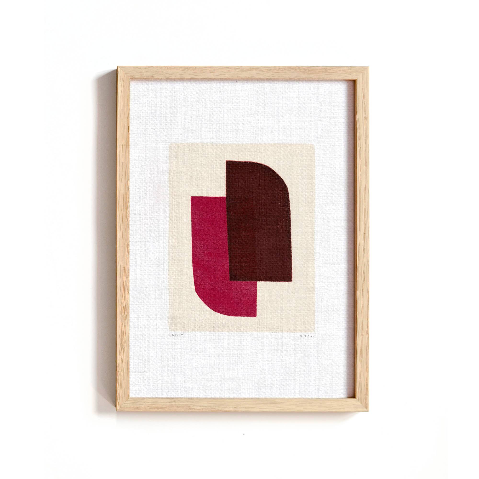 Abstract painting on paper illustration signed Eawy