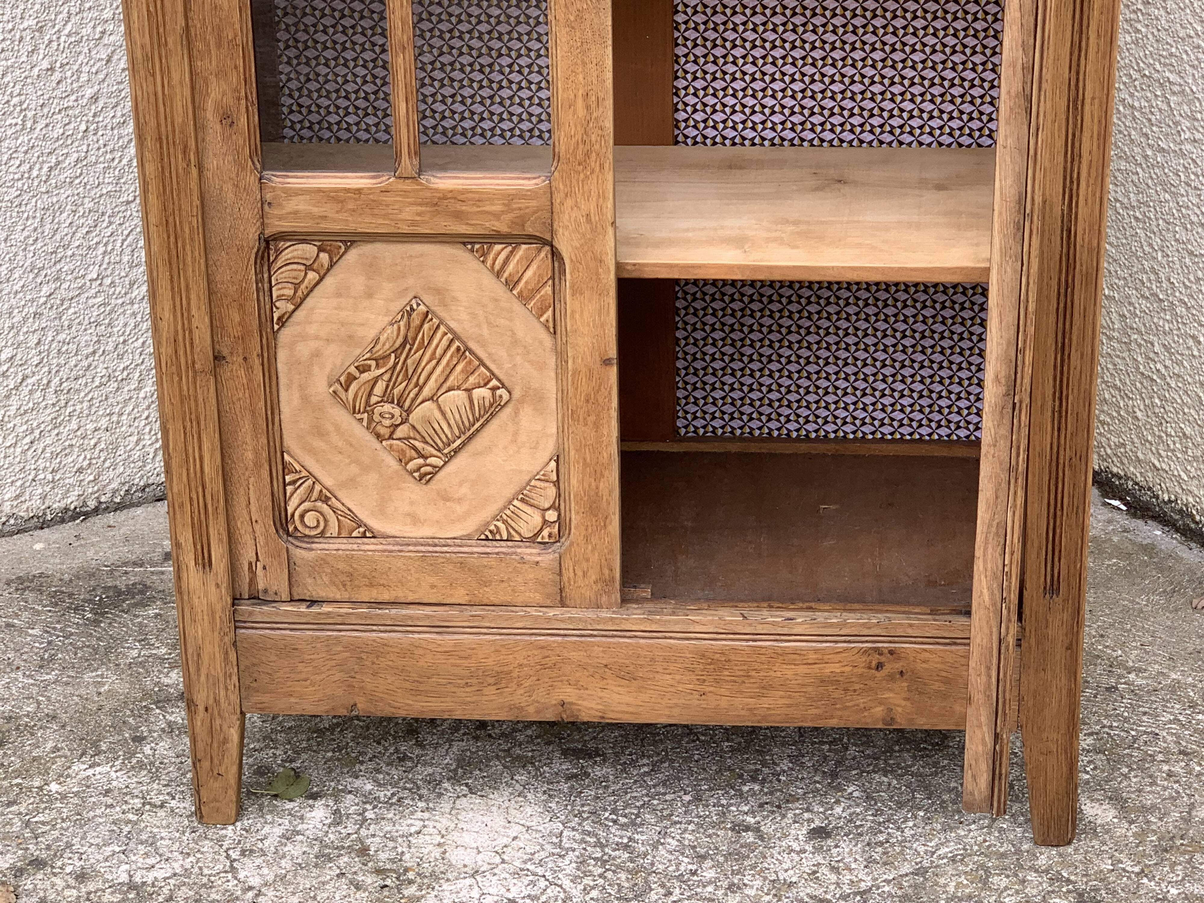 Parisian wardrobe glazed art deco 1930 raw wood
