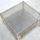 Table basse vintage en verre et laiton éditée par Roche Bobois
