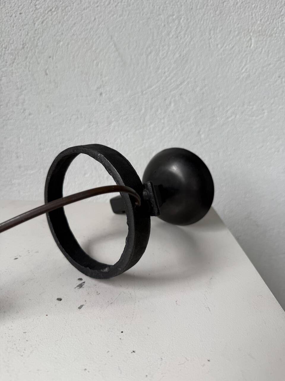 Brutalist metal lamp from the 50s